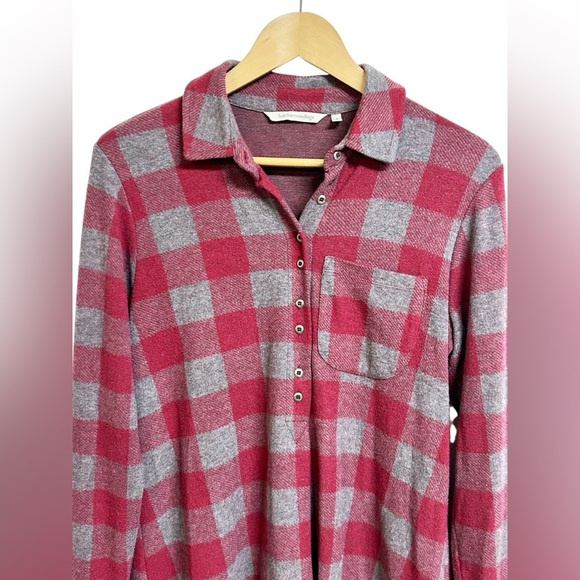 Soft Surroundings Mad About Plaid Tunic in Red and Grey Buffalo Check Size Small - Picture 5 of 7